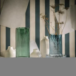 Wazon szklany niebieski 25 cm