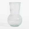 Wazony|inny Wazon szklany prążkowany 17,5 cm