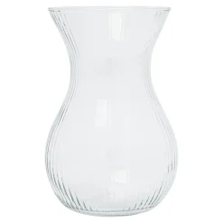 Wazon szklany prążkowany LYRA 18 cm