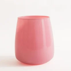 inny Wazon szklany różowy ZINNIA 17 cm