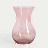 Wazony| Wazon transparentny różowy ASTA 18 cm