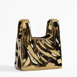 inny Wazon w kształcie torby złoty 20,5 cm