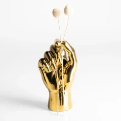 Wazony|inny Wazon złoty RĘKA 9.5 cm