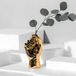 Wazony|inny Wazon złoty RĘKA 9.5 cm