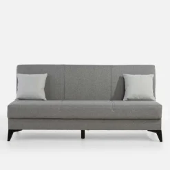 inny Wersalka rozkładana z poduszkami szara PORTA