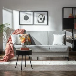 inny Wersalka rozkładana z poduszkami szara PORTA