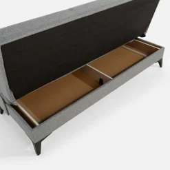 inny Wersalka rozkładana z poduszkami szara PORTA