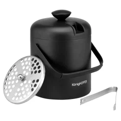 Akcesoria Do Wina I Drinków| Wiaderko do lodu ze szczypcami czarne LUGO 1,3 l