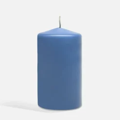 Świeca dekoracyjna niebieska 6x10 cm