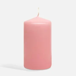 Świeca dekoracyjna różowa 6x10 cm