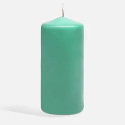 Świeca dekoracyjna zielona 6x13 cm
