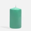 Świeca dekoracyjna zielona 6x10 cm