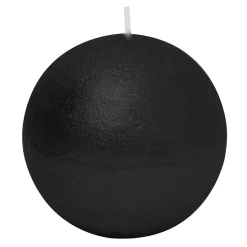 Świeca kula czarna RUSTIC 8 cm