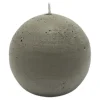 Świeca kula len RUSTIC 8 cm