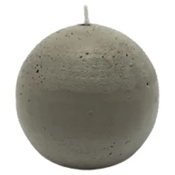 Świeca kula len RUSTIC 8 cm