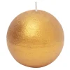 Świece, Świeczniki I Latarenki| Świeca kula złota RUSTIC 8 cm