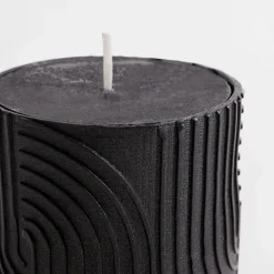 Świece, Świeczniki I Latarenki|inny Świeca walec boho czarna 6,5x14 cm
