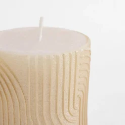 Świece, Świeczniki I Latarenki|inny Świeca walec boho szampan 6,5X8 cm