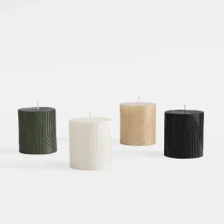 Świece, Świeczniki I Latarenki|inny Świeca walec boho zielona 6,5x8 cm