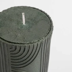 Świece, Świeczniki I Latarenki|inny Świeca walec boho zielona 6,5x14 cm