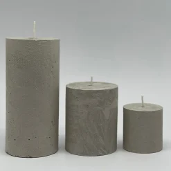 Świece, Świeczniki I Latarenki| Świeca walec len RUSTIC 5 cm