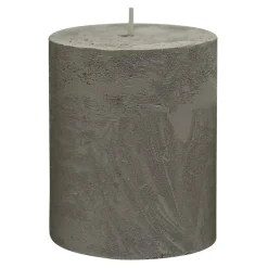 Świece, Świeczniki I Latarenki| Świeca walec len RUSTIC 6,5x8 cm