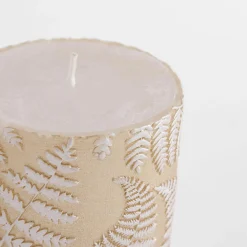 inny Świeca walec PAPROĆ szampan 6,5x8 cm