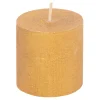 Świeca walec złota RUSTIC 5 cm