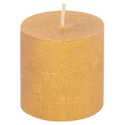 Świeca walec złota RUSTIC 5 cm