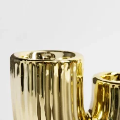 inny Świecznik dekoracyjny złoty na 2 wkłady tealight