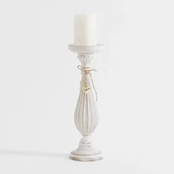 inny Świecznik na jedną świecę biały 34 cm