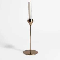 inny Świecznik na pojedynczą świeczkę złoty 22 cm