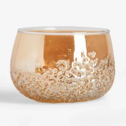 Świece, Świeczniki I Latarenki|inny Świecznik szklany beżowy 8 cm
