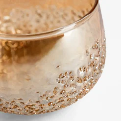 Świece, Świeczniki I Latarenki|inny Świecznik szklany beżowy 8 cm