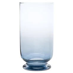 Wrześniak Świecznik szklany PLAMA OMBRE błękit nocy 23 cm