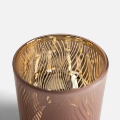 inny Świecznik szklany różowy 10 cm MIX