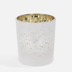 inny Świecznik szklany w gwiazdki 10 cm MIX