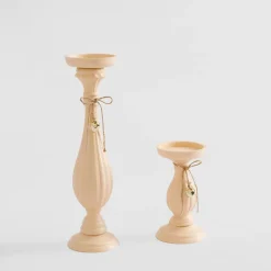 Świecznik vintage na jedną świecę 39 cm