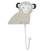 Dekoracje|Wieszaki, Półki Tekstylne, Organizery| Wieszak dziecięcy MAŁPKA szara 6x17,5 cm