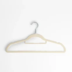 Okey Wieszak welurowy beżowy VELVET, komplet 5 szt.