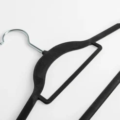 Wieszaki, Półki Tekstylne, Organizery|Okey Wieszak welurowy grafitowy VELVET, komplet 5 szt.