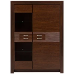 DiTrendi Witryna ciemny brąz czterodrzwiowa PARIS