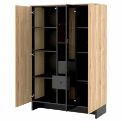 Witryna do salonu z przeszklonym frontem NOMAD