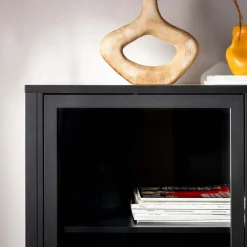 Witryny|FORTE Witryna industrialna szklana z szufladami HIGH ROCK