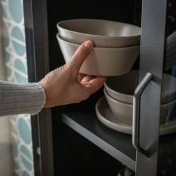 Witryny|inny Witryna metalowa grafitowo-czarna BOUIAN