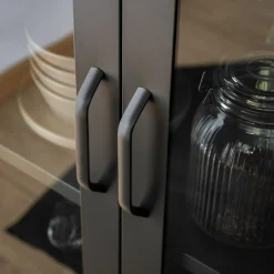 Witryny|inny Witryna metalowa grafitowo-czarna BOUIAN