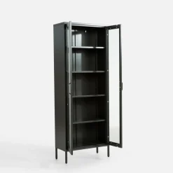 Witryny|inny Witryna metalowa grafitowo-czarna BOUIAN