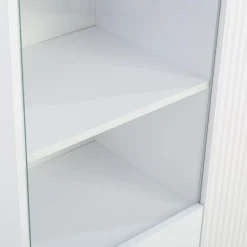 inny Witryna niska biała, z ryflowaniem VELUTTO