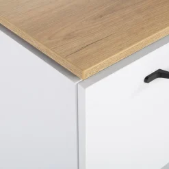 inny Witryna niska biała, z ryflowaniem VELUTTO