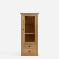 inny Witryna niska z litego drewna z szufladami STELLA dąb naturalny